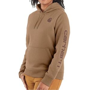 Carhartt Women's Tan Hoodie with Logo